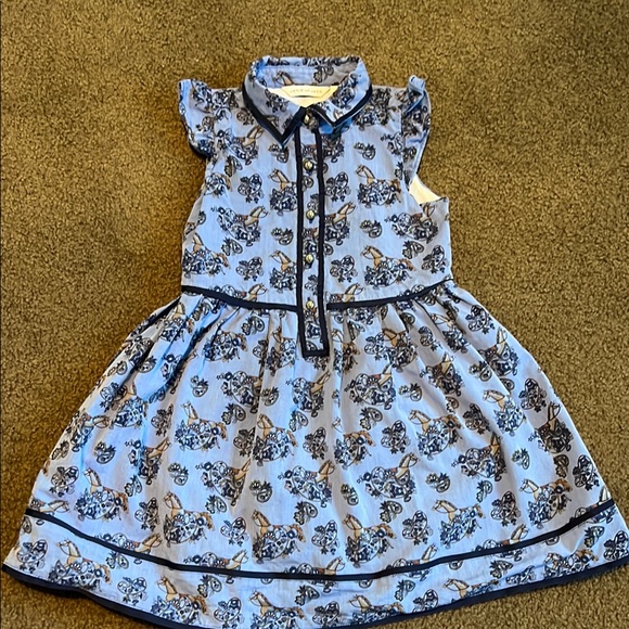Janie and Jack Blue Horse Dress size 6 - Picture 1 of 4